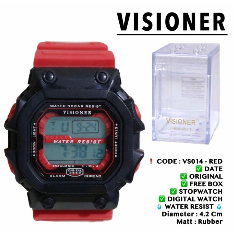 Water Resistant!!! Jam Tangan Visioner Jam Tangan Digital Led Jam Tangan Pria Outdoor Bisa Bayar Ditempat