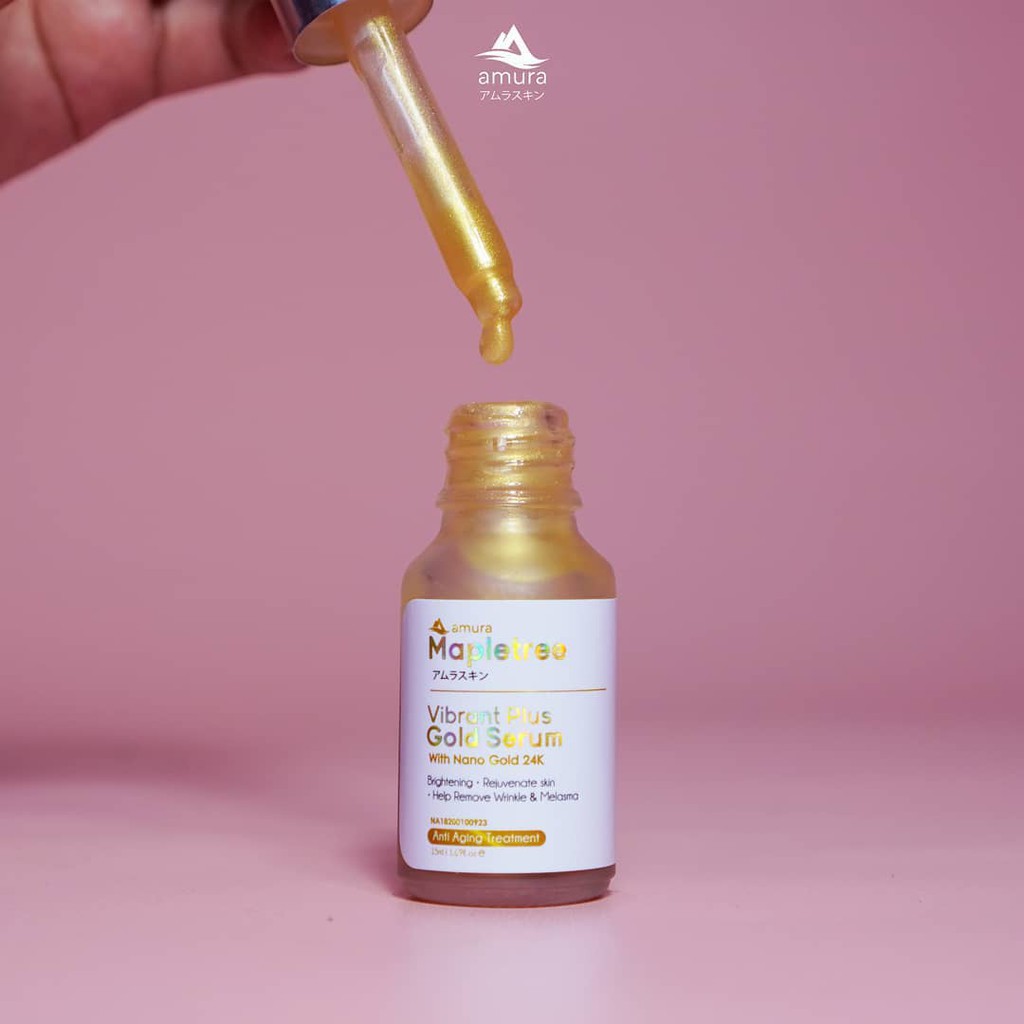 Amura Expert Serum Wajah Gold Acne Vit.C Premium Package Asli BPOM Original Dijamin Bisa COD