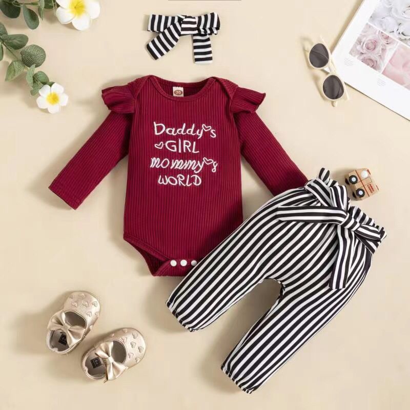 (LOLI-JKT) BS-112 STELAN BABY DAD &amp; MOM WORLD FREE BANDO GARIS-GARIS 70-100