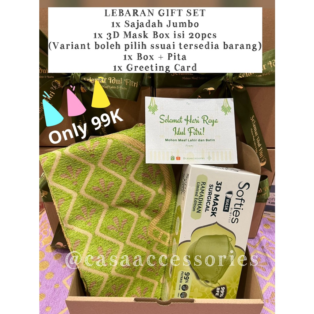 HAMPERS LEBARAN / RAMADHAN / PARSEL PARCEL IDUL FITRI [SAJADAH+MASKER]