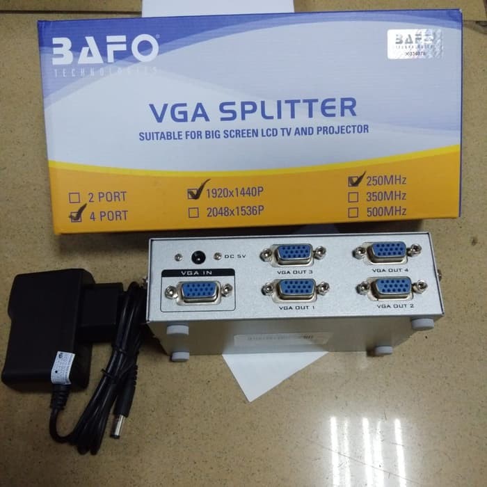 Bafo VGA Splitter 4Port 250Mhz