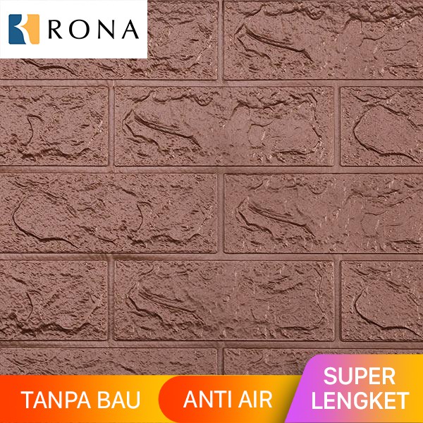 70CMx38CMx3MM Wallpaper Stiker Dinding 3D Foam Dekorasi Dinding Wallfoam Timbul Anti Air RONA ZT3205