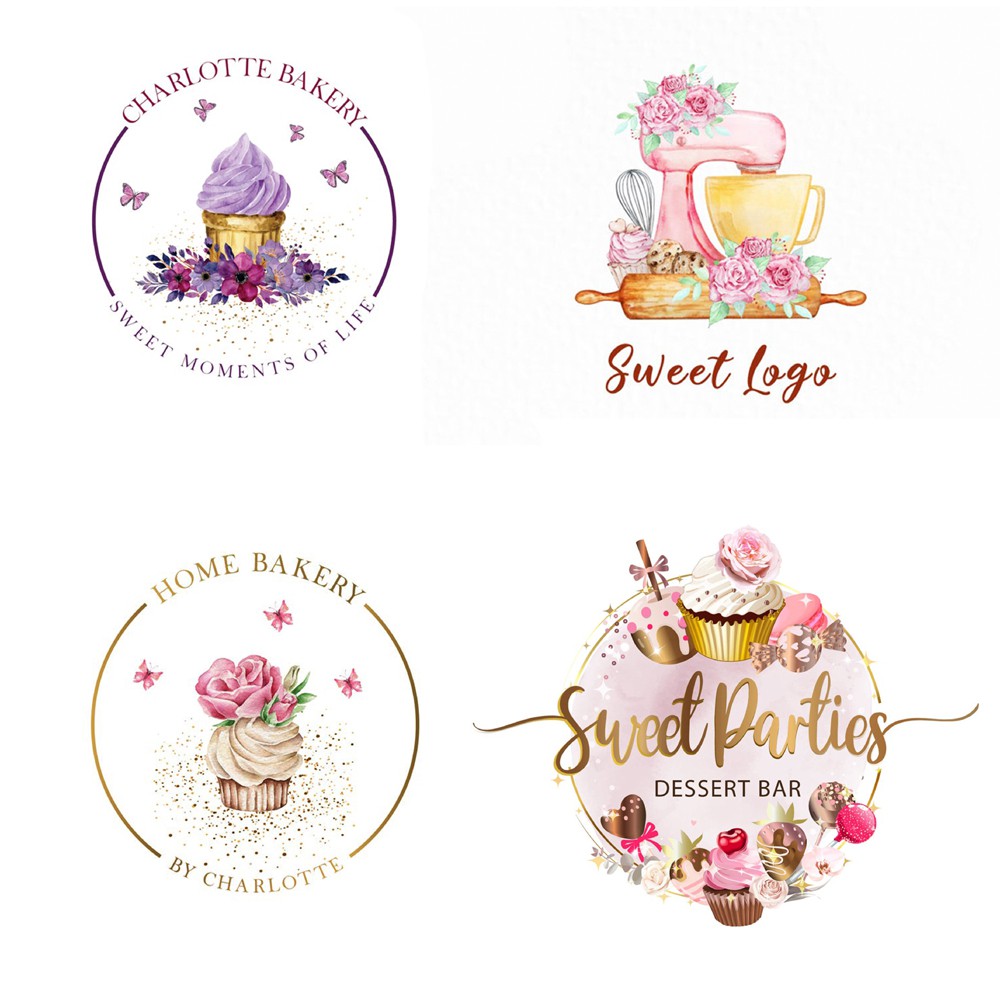 jasa bikin desain logo toko olshop bakery unik elegant Dapur Desain