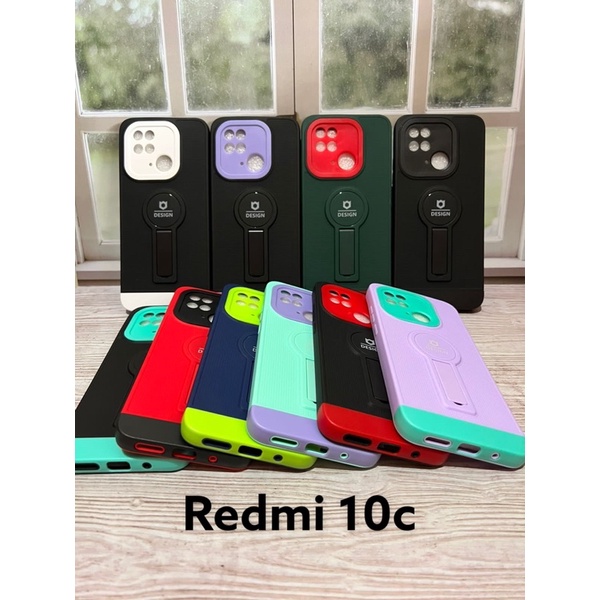 Case Redmi 10c / Casing Redmi 10c Casing Standing Soft Case Pelindung Kamera