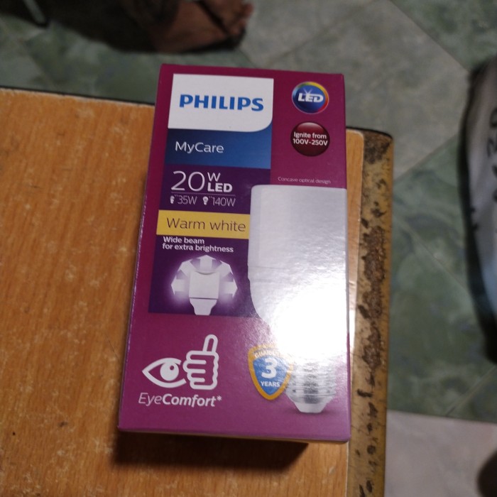LAMPU LED BULB BRIGHT PHILIPS 20WATT PUTIH - KUNING