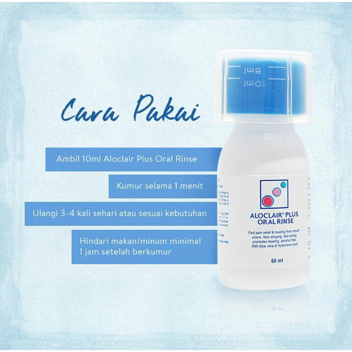 ALOCLAIR PLUS ORAL RINSE 60 ML / OBAT KUMUR SARIAWAN ALAMI / OBAT MULUT / SARIAWAN / OBAT KUMUR