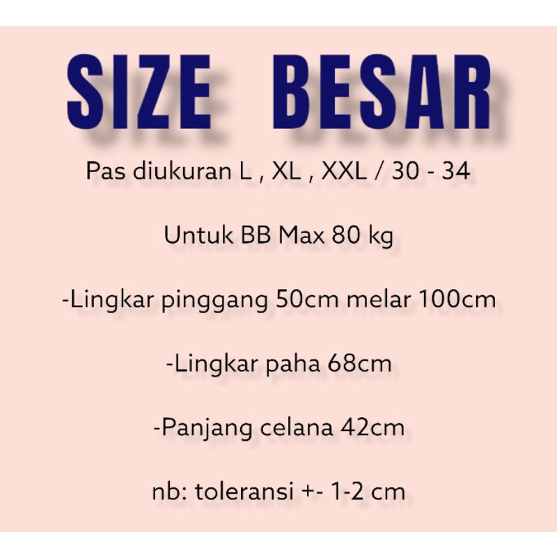 (ALLSIZE) CELANA PENDEK BOXER PRIA WANITA | CELANA KOLOR