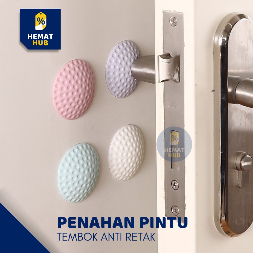 Karet Penahan Gagang Pintu Pelindung Pengaman Bantalan Dinding Tembok Lemari Silicone HematHub