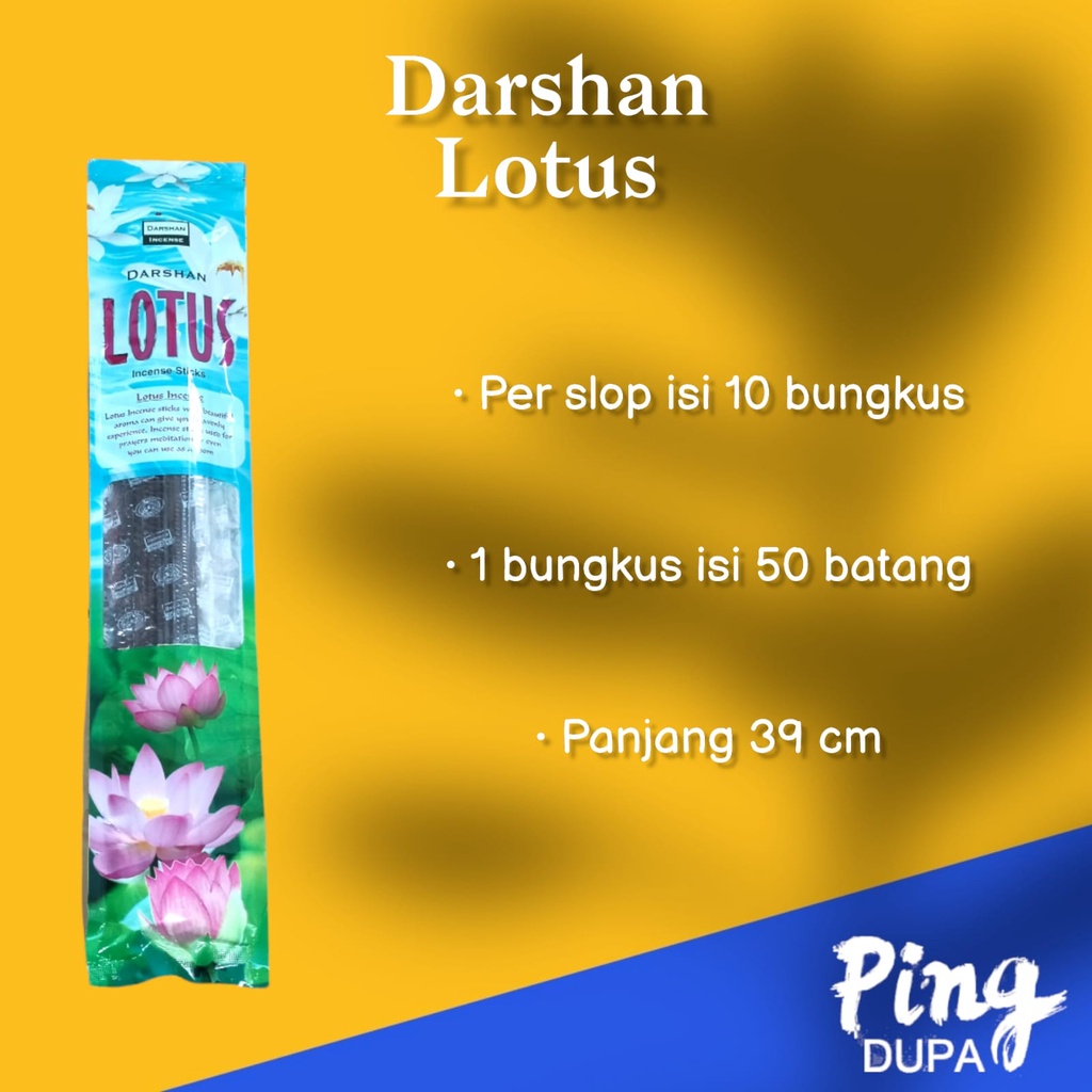 Per slop Dupa Hio Lotus  Pounch isi 50 batang By Darshan India