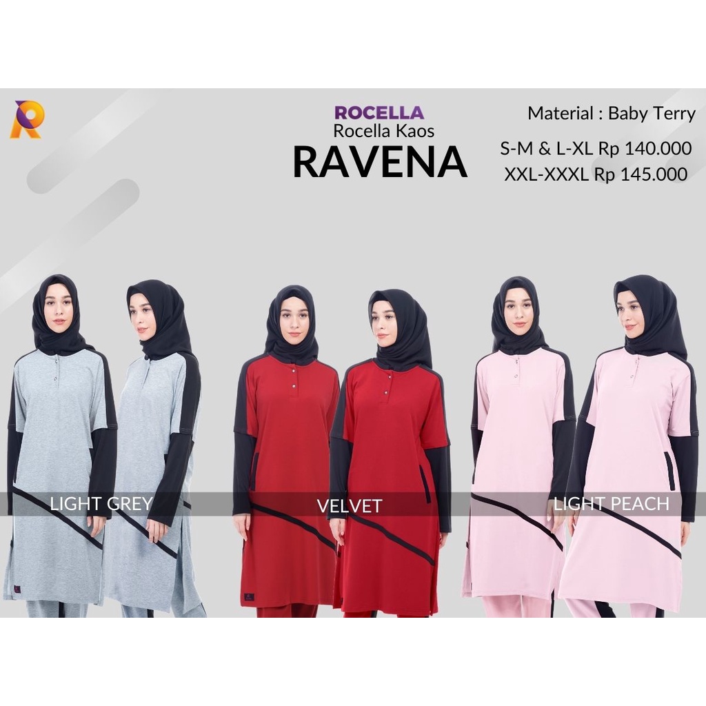 ROCELLA KAOS RAVENA & CELANA TERREVA, BAJU OLAHRAGA WANITA, PAKAIAN OLAHRAGA WANITA, JOGGER WANITA