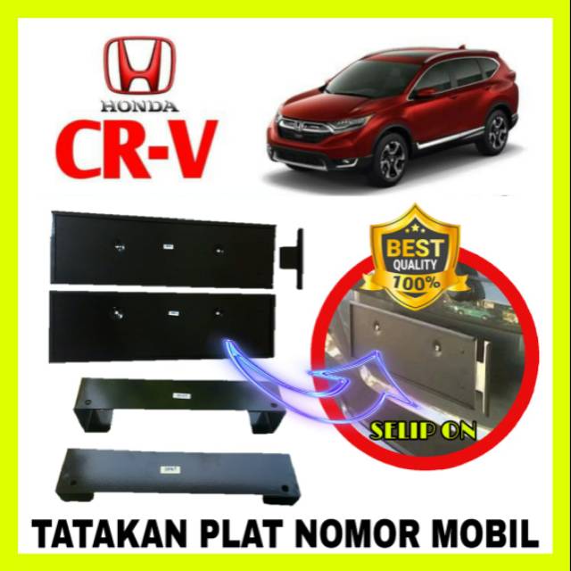 Tatakan Dudukan Plat Nomor Mobil Model Selip Samping For Honda Crv