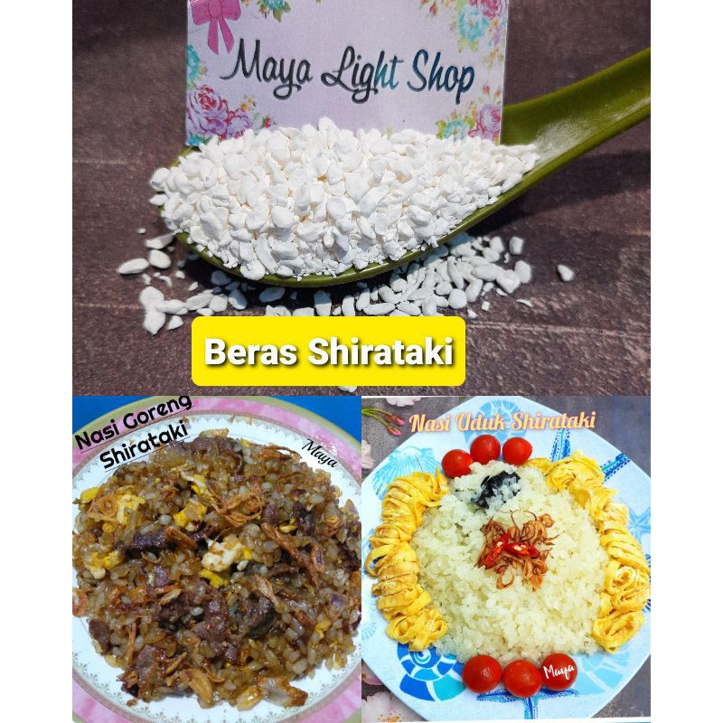 Beras Shirataki rice 100gr menu diet sehat rendah kalori konnyaku rice diet karbo debm mirip beras jepang