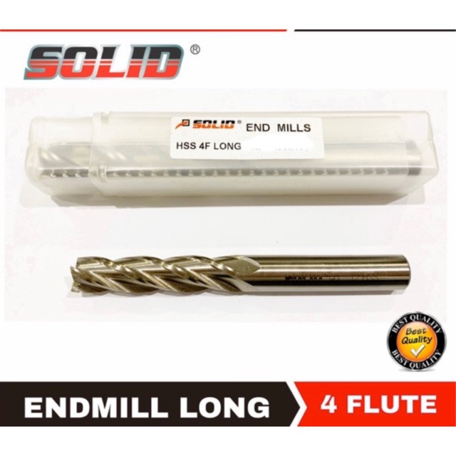 Solid 3mm Long Endmill 4 Flute