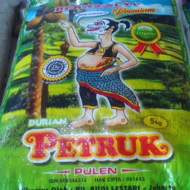 

Beras slyp Premium durian Petruk