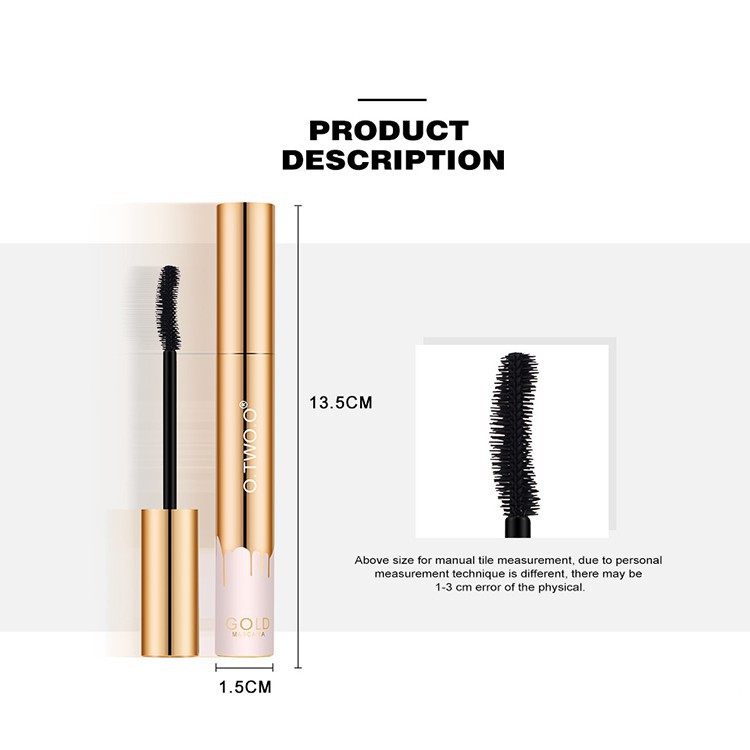 O.TWO.O Gold Mascara Waterproof Long Lasting Curling Eyelash Cosmetics