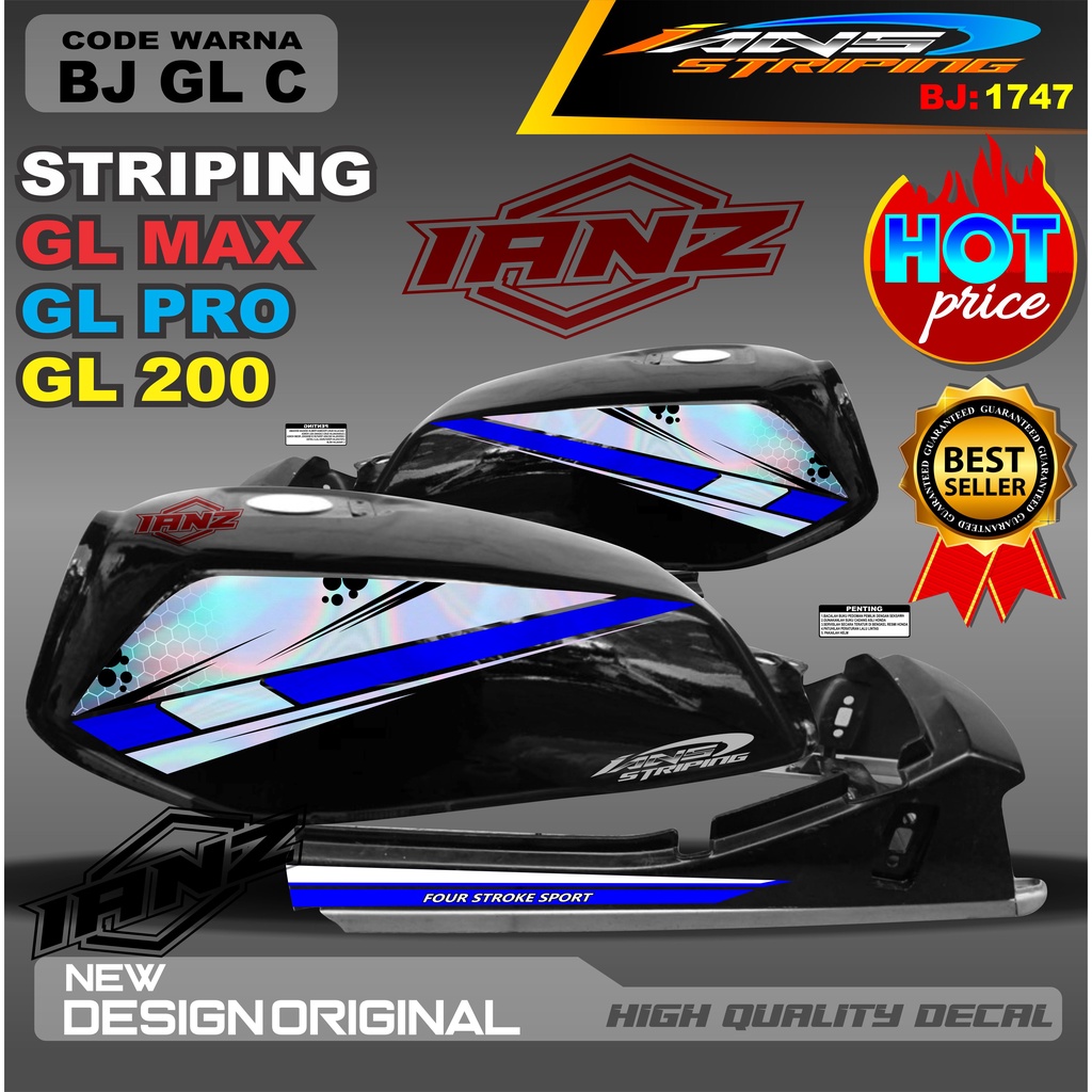 STRIPING HOLOGRAM GL MAX /  STIKER GL MAX VARIASI HOLOGRAM / STIKER HOLOGRAM