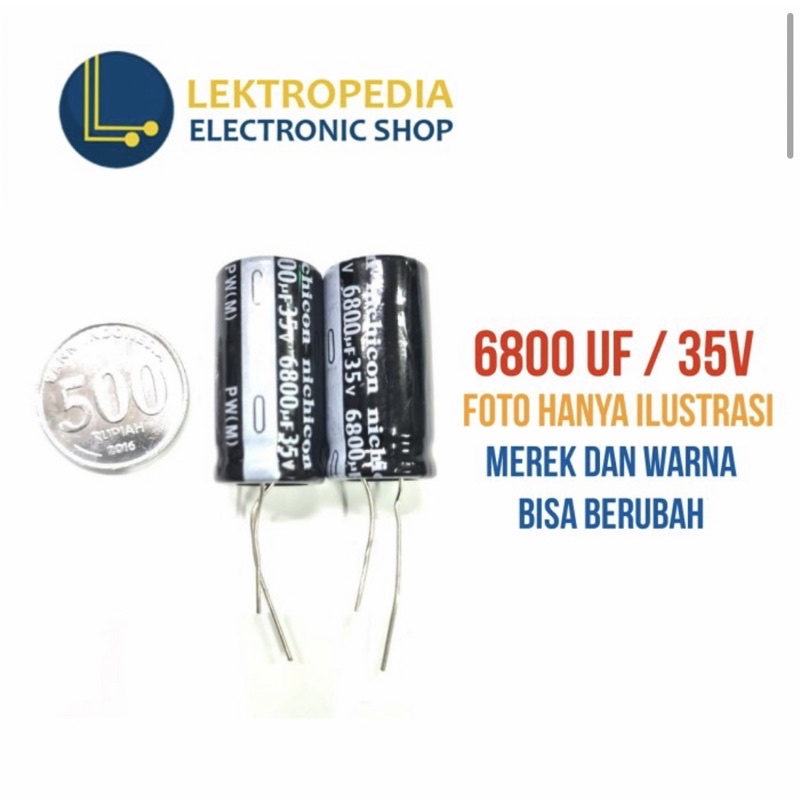 Elco 6800uf 35v Kapasitor 6800 uf mikro 35 v volt Elko 35volt