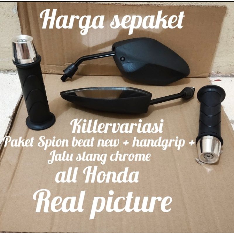 paket spion beat new + handgrip Honda + Jalu stang chrome beat Vario Scoopy spacy supra Supra x kharisma dll