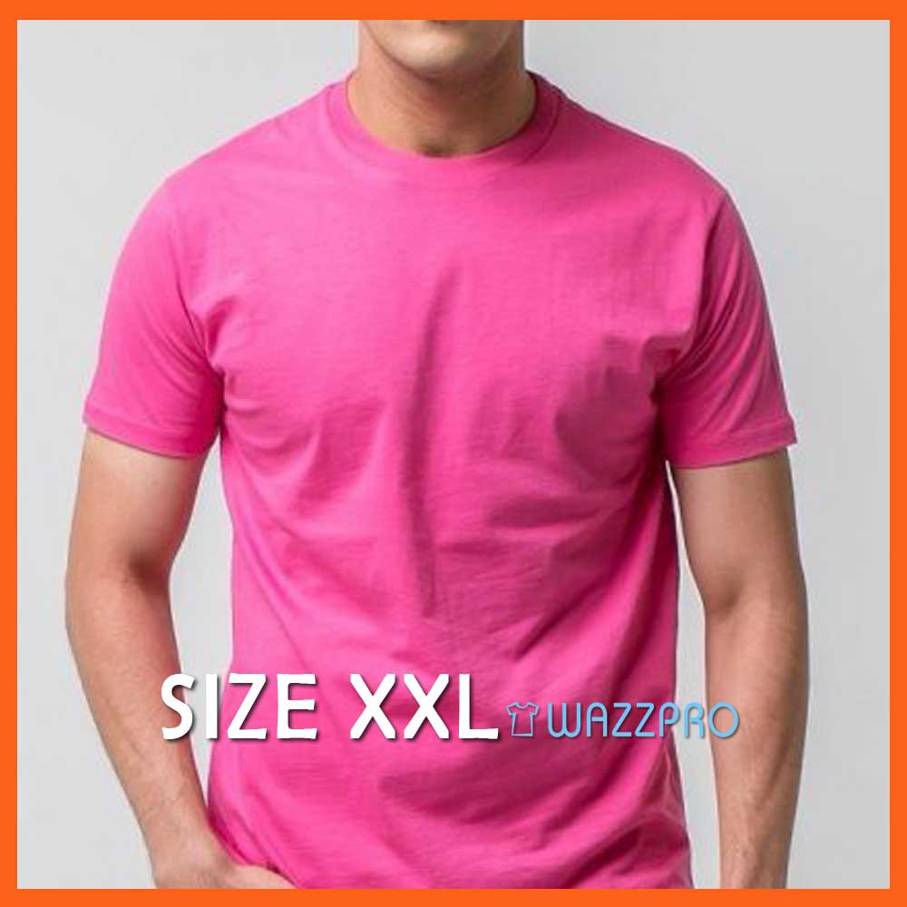 XXL Kaos Polos Distro Pria Wanita Cotton Combed 30s Lengan Pendek Magenta/ Baju Polos Cowok XXL