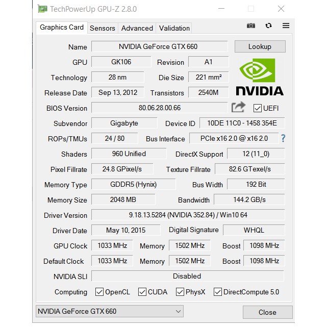 Graphics Cards Used Gigabyte Nvidia Gpu Gtx 660 2g Graphics Video Card Dual Hdmi Dvi Port Support Shopee Indonesia