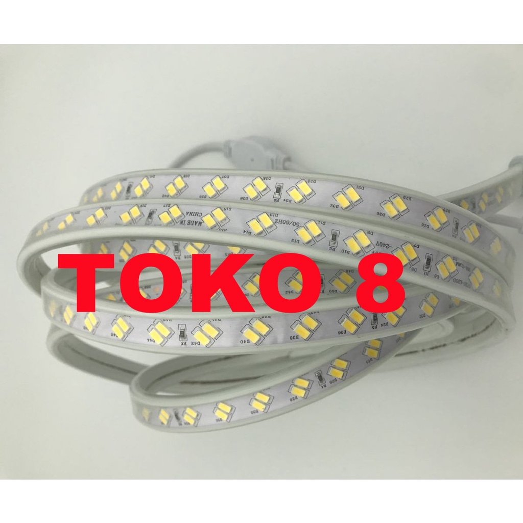 LAMPU LED STRIP SELANG 5730 AC 220V DOUBLE LED OUTDOOR AND INDOOR (1M-100M)