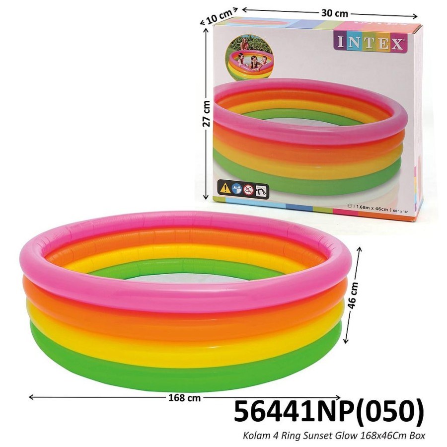 INTEX 56441 Kolam Renang Anak 4 Ring Sunset Glow 168cmx46cm (MBS)