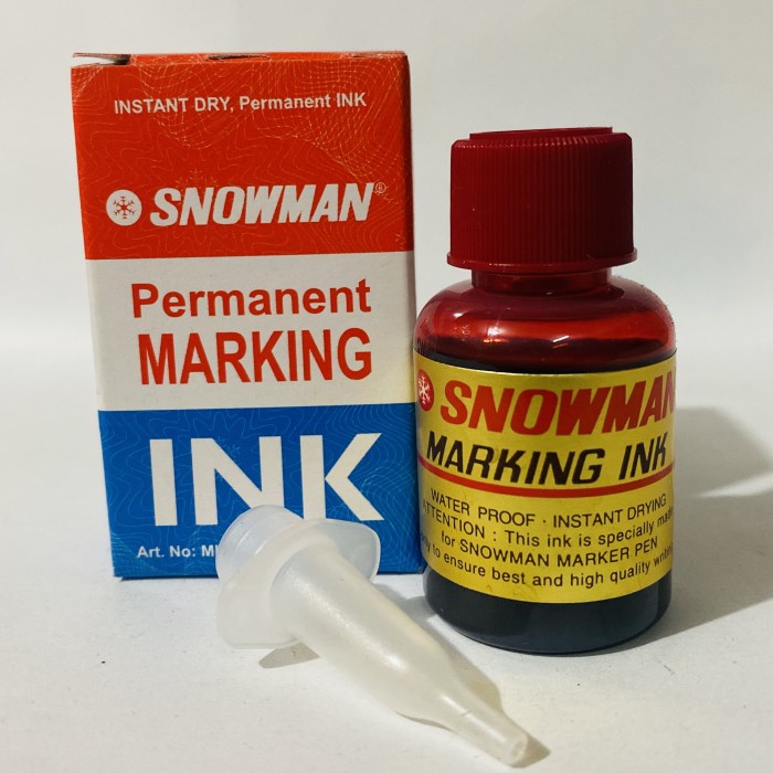 

Hemat Refill Tinta Spidol Snowman Permanent Marking Ink Tinta Merah / 1 Pcs Promo
