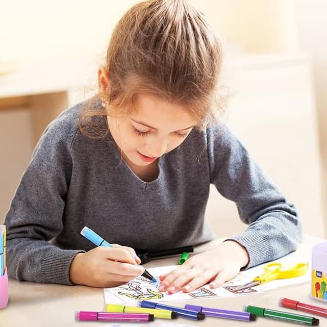 

✹ Deli 70654 felt pen with stamp 24 colors ⅍