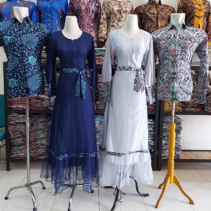 SKK.26Au22p ◦ Gamis Brukat Couple, Gamis Remaja Batik Couple Untuk Kondangan Lamaran Wisuda Lebaran 