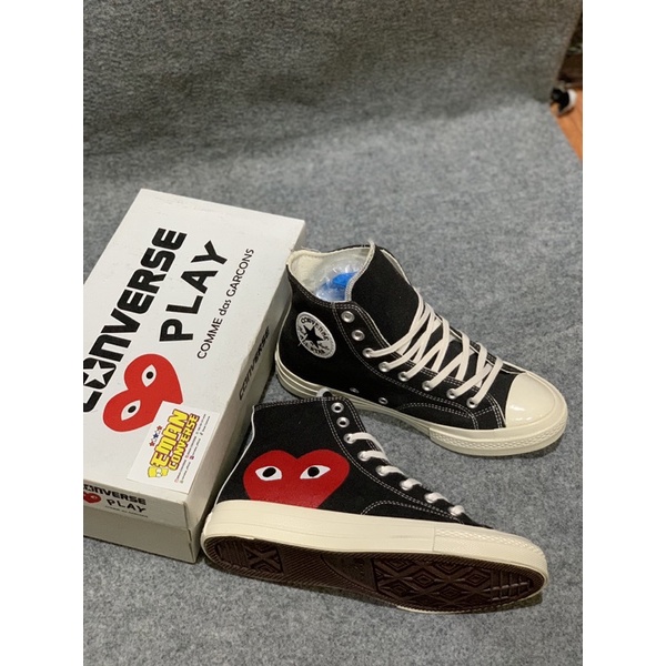 sepatu converse 70s CTAS HI CDG PLAY HI BROKEN WHITE 100% BNIB