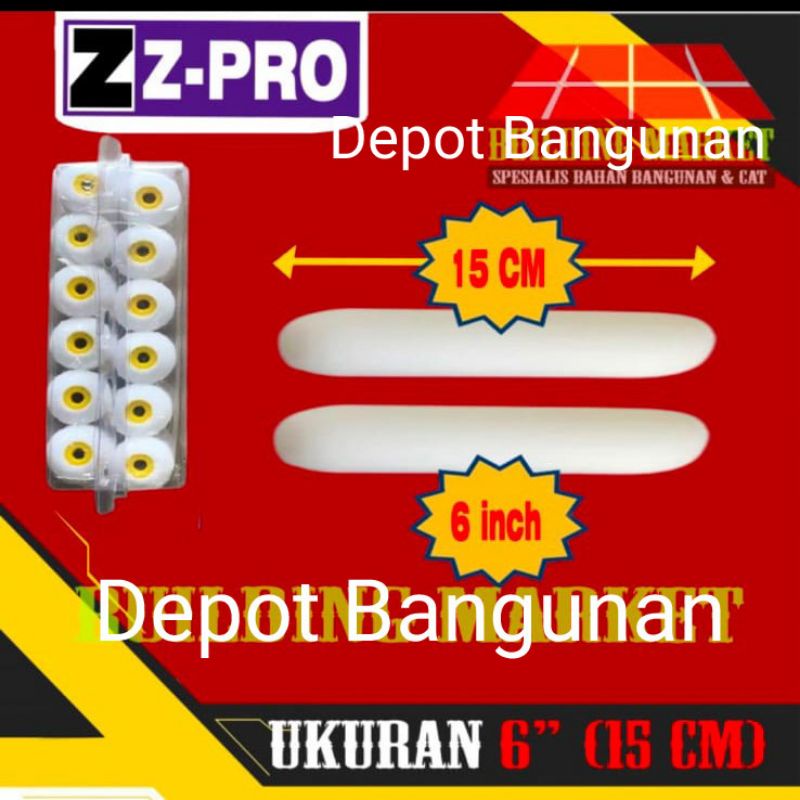 Refill Kuas Roll Cat Tembok Busa Kuas Rol Cat Minyak Z-Pro 6 Inch