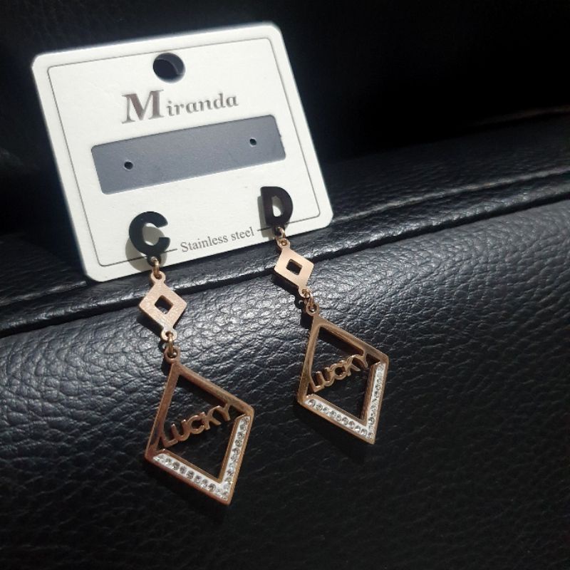 Anting Titanium Asli Rosegold Premium Quality Anti karat anti alergi Stainless Steel Tidak karatan antt 010