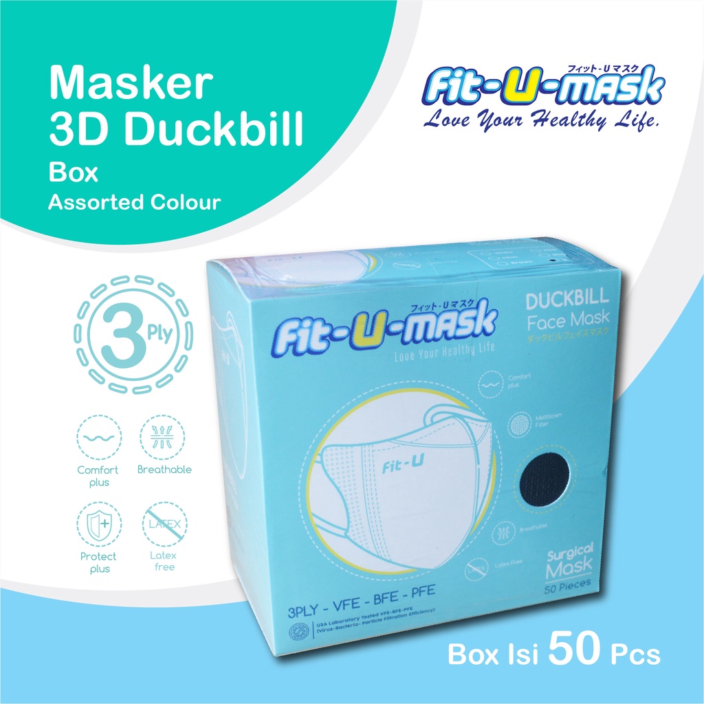 Jual Fit-U Mask Duckbill Box Isi 50 Pcs | Shopee Indonesia