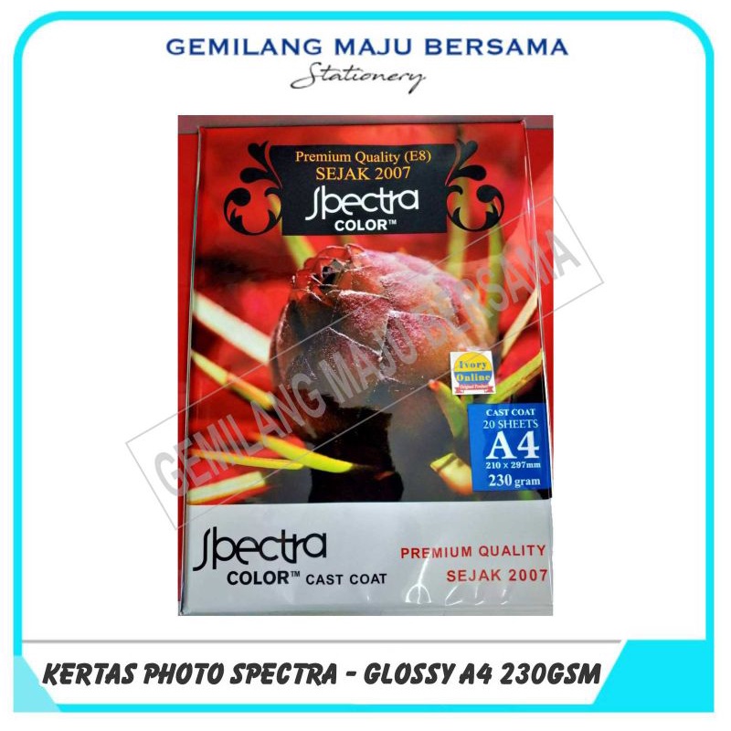 

Kertas Photo Spectra A4 230gr (glossy)