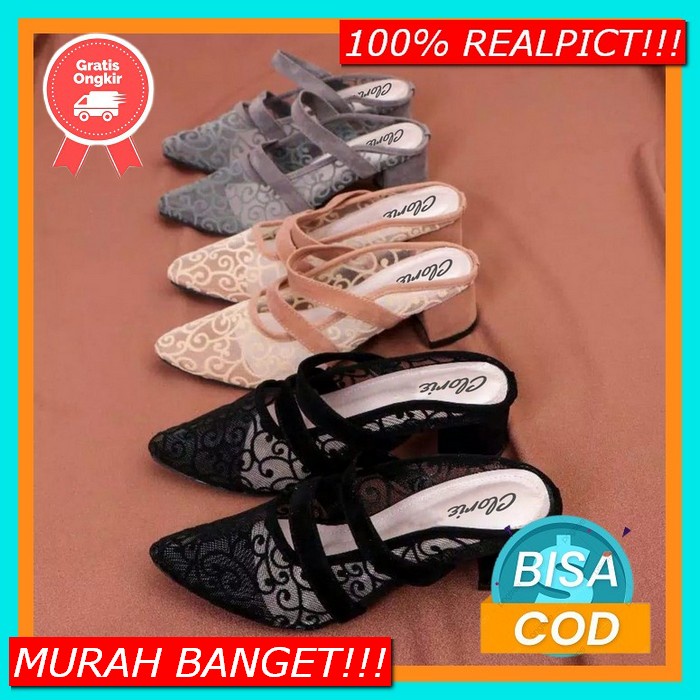 Heels Pesta Sofiya Import 9323 14 Hells Tahu Hels 5Cm Heels 5Cm Wanita Sandal Hak Tahu Brukat  Apol