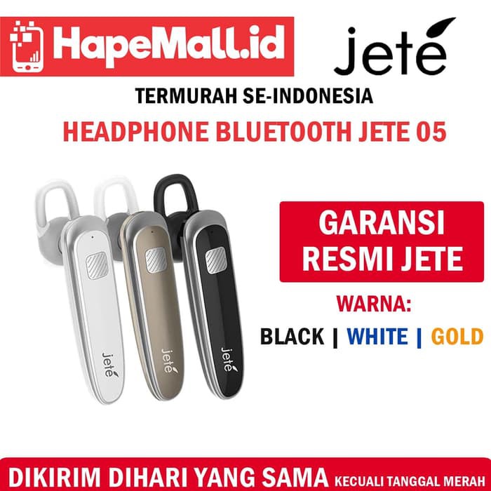 JETE 05 EVOLVE HEADSET BLUETOOTH GARANSI RESMI JETE INDONESIA TERMURAH