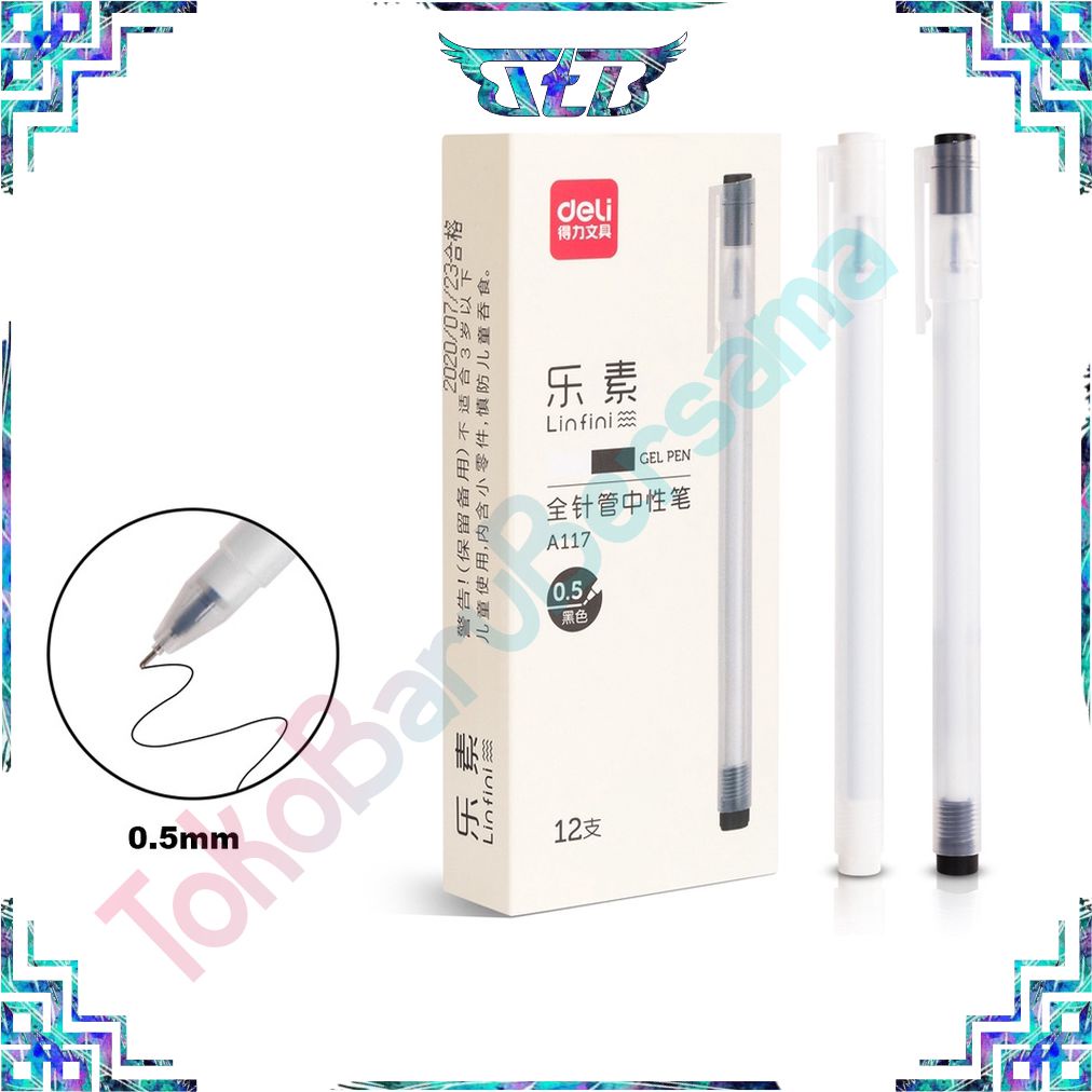 

S015 Gel Pen Pulpen Gel Tinta Hitam 0.5mm Desain Unik