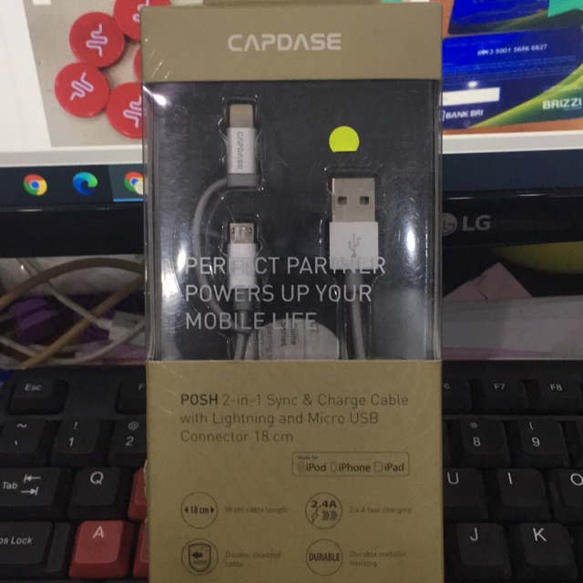 capdase posh 2 in 1 charger original 100%