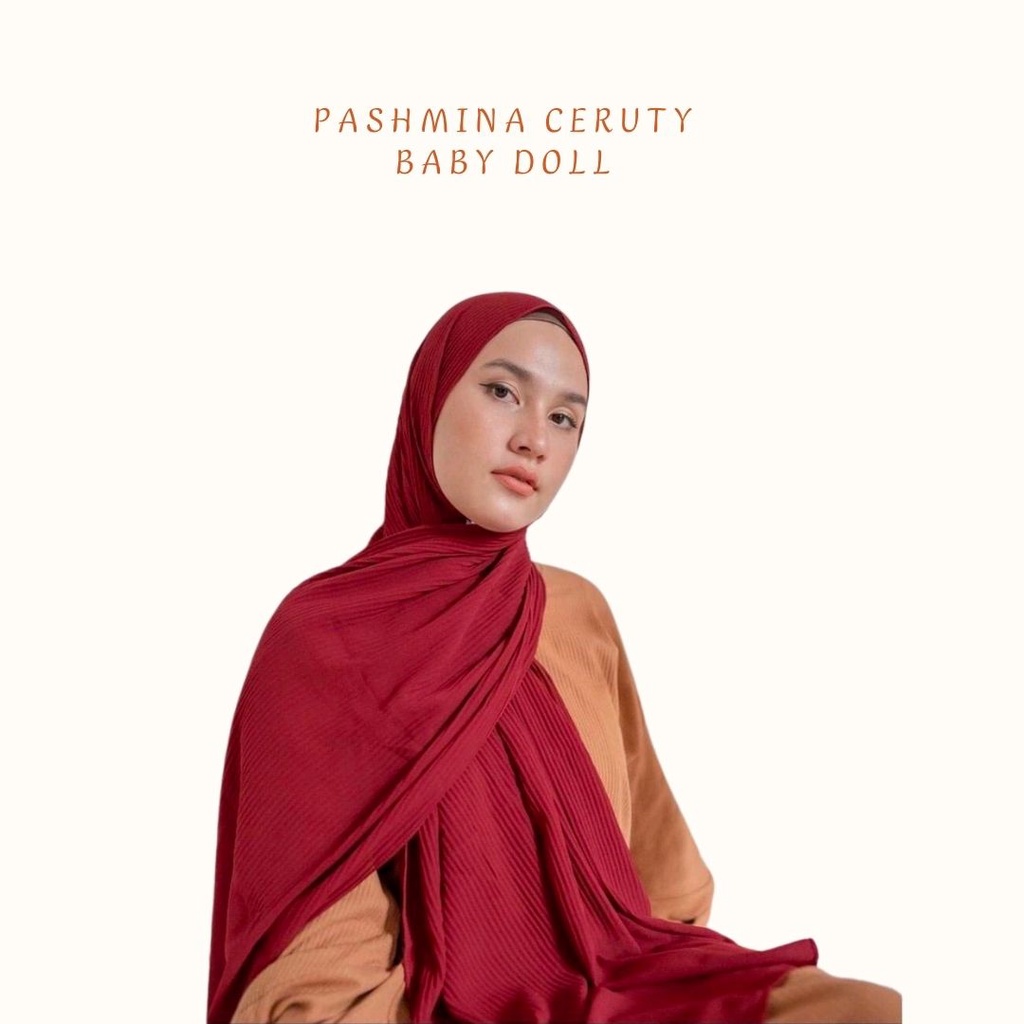 PASHMINA PLISKET LIDI CERUTY BABYDOL PREMIUM 180X75