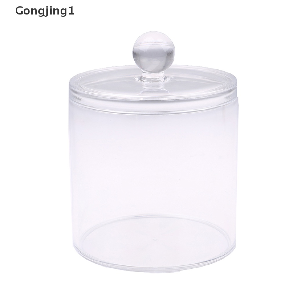 Gongjing1 Toples Akrilik Transparan Holder Kapas Makeup / Kosmetik