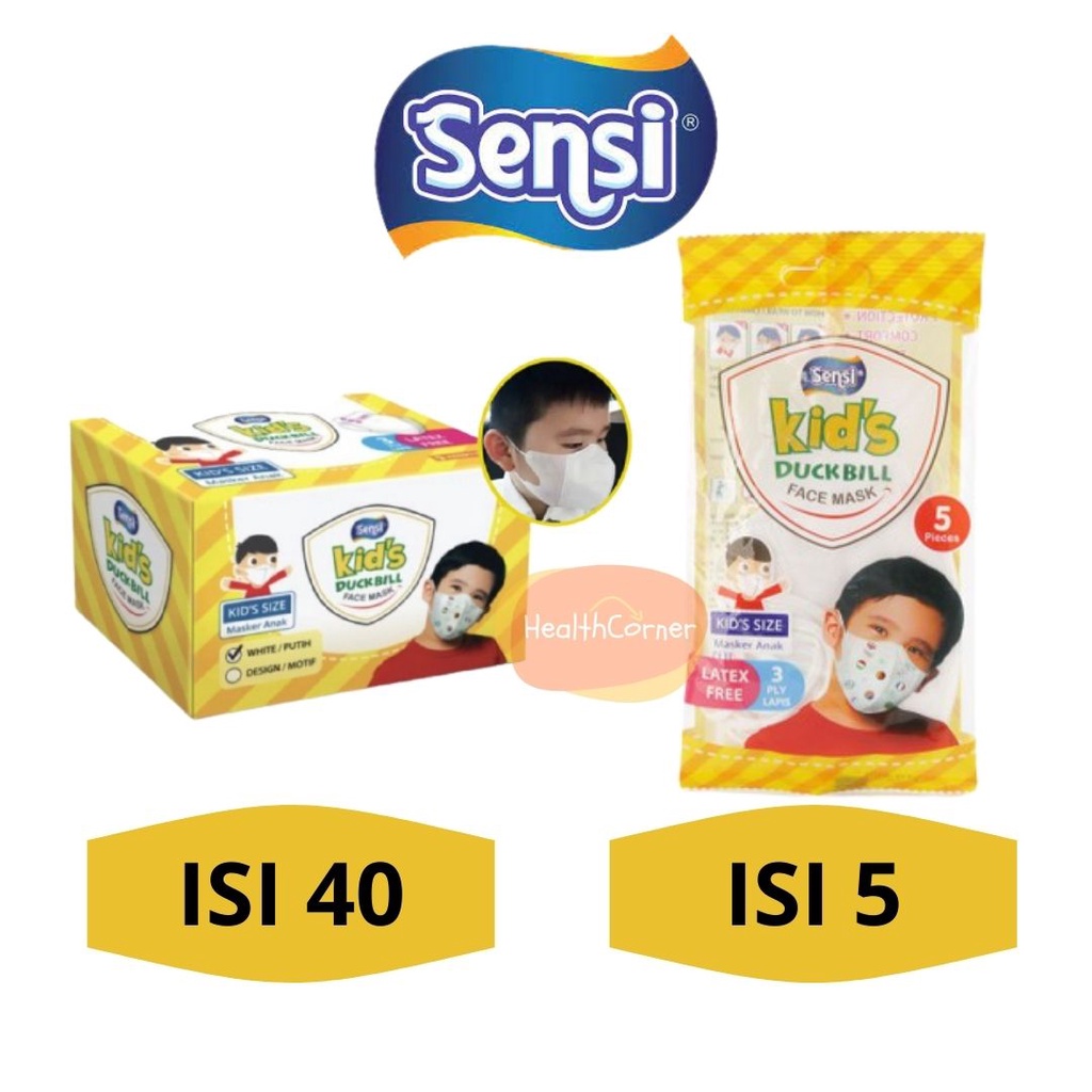 Sensi Kids Face Mask 3ply Masker Anak Duckbill 40's