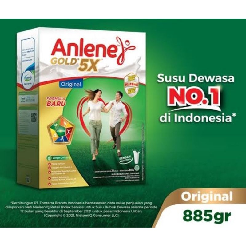 

Anlene Gold 5x Original 885 g terbaru pengganti Anlene Gold Plus 900 gram