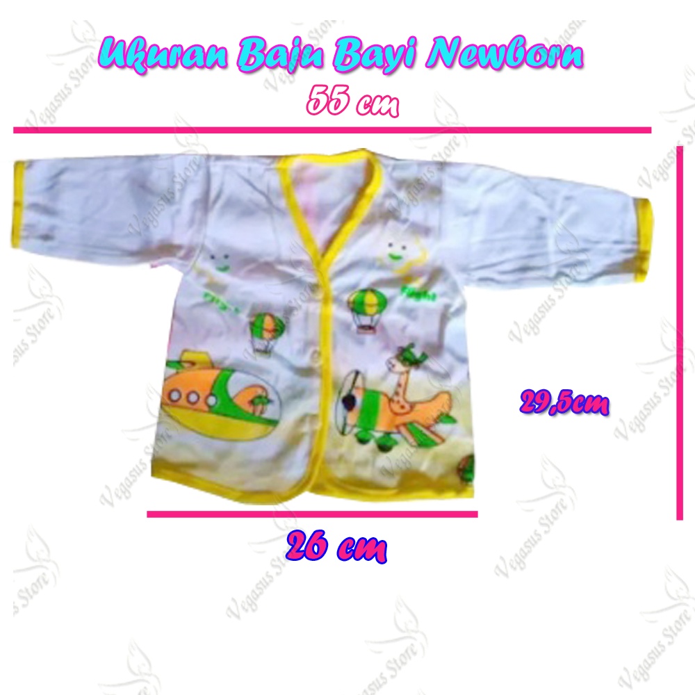 3Pcs Baju Bayi lengan Pendek dan panjang newborn 0-3 Bulan-Vegasus Store (COD)