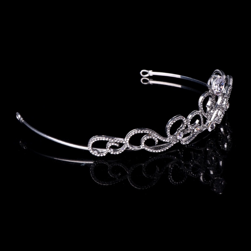 Siy Mahkotatiara Bentuk Hati Aksen Berlian Imitasi Untuk Pengantin Wanitapromkontes