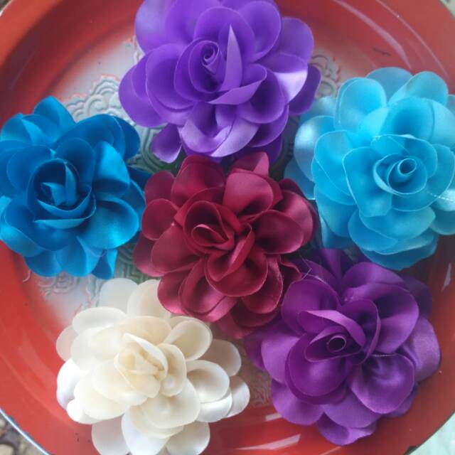 

Camelia satin flower 8cm 12pcs