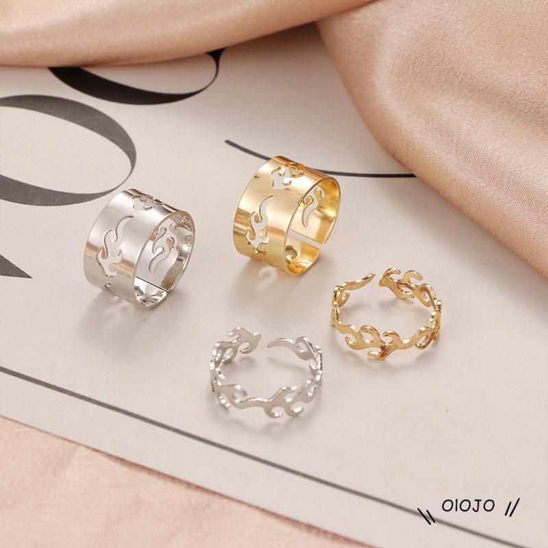 Set Cincin Model Terbuka Bahan Logam Gaya Vintage ol2