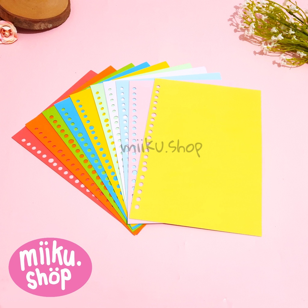 

[A5 & B5] KERTAS BINDER LOOSE LEAF ISI BINDER PREMIUM 10 WARNA