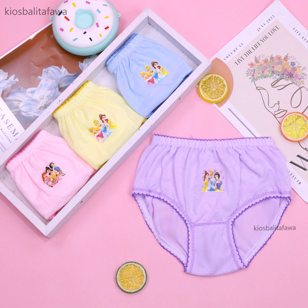 (ISI 6-12 PC) Celana Dalam uk 3-4 Tahun / Underwear Kids Pakaian Dalam Anak Perempuan CD Cewek Polos