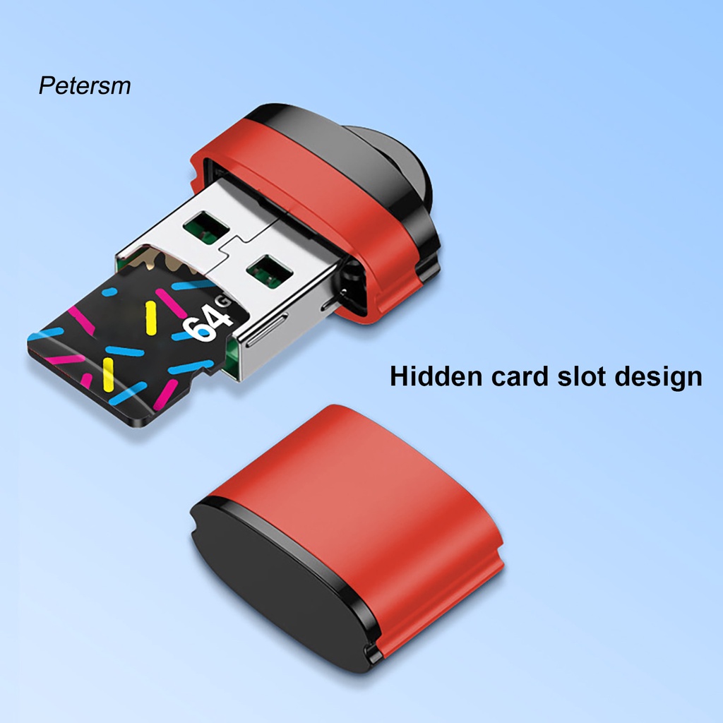 【PT】Memory Card Reader High-speed Transmission Plug Play Hot Swap Mini Portable USB TF Card Reader for Computer