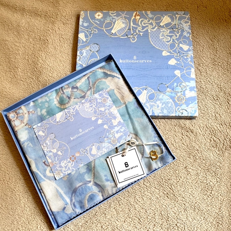 Buttonscarves The Nautical Voal Square - Kaia